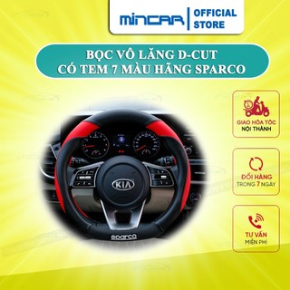 Bọc vô lăng dáng D-cut cho Kia Seltos, Volkswagen, Suzuki chính hãng Sparco, Mincar