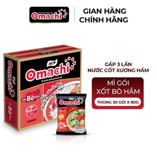 Thùng mì Omachi bò hầm/sườn hầm THÙNG 30 gói