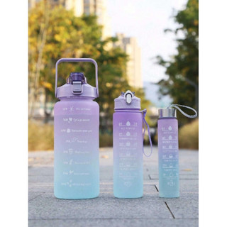 Set 3 bình nhắc nhở uống nước chia vạch