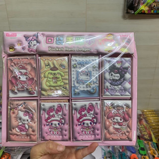 Khay 40 quyển sổ Ghi chú mini bìa sổ in hình Sanrio