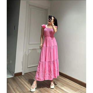 Đầm maxi xuất xịn chất đũi