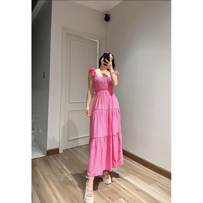 Đầm maxi xuất xịn chất đũi