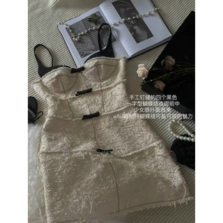 đầm dạ hai dây thiết kế phối màu qccc