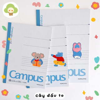 Tập Vở Kẻ Ngang Gáy Keo Campus 60-100 Trang Khổ A5 Cây Đầu To