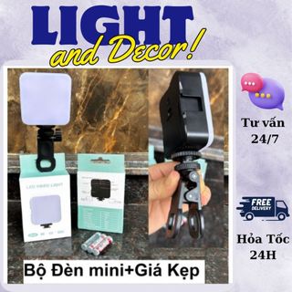 Đèn led Mini thế hệ mới hỗ trợ ánh sáng chụp ảnh quay video kẹp lên điện thoại máy ảnh ... Lightdecor