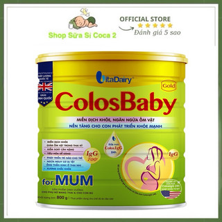 Sữa bầu Colos Mum 800gr - Vitadairy date mới đầy đủ mã Qr