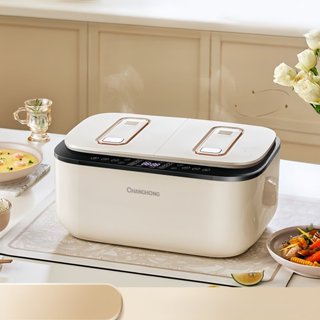 Nồi cơm điện 2 ngăn, Nồi cơm điện đôi 2 ngăn đa năng màn hình cảm ứng hoàn toàn tự động