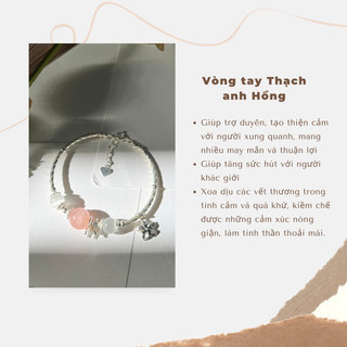 Kiềng bạc phối Thạch anh Hồng phong thủy