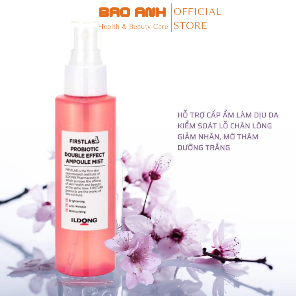 [Hàng có sẵn] Xịt khoáng cấp ẩm làm dịu da ILDONG Firstlab Probiotic Double Effect Ampoule Mist 100m