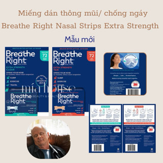 HỎA TỐC - Miếng dán chống ngáy/ ngẹt mũi Breathe Right Nasal Strips Extra Strength Mỹ