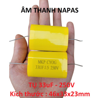 TỤ PHÂN TẦN LOA TRUNG MID 20uF VÀ 33uF - TỤ LOA TRUNG - TỤ LOA MID -TỤ MID BASS