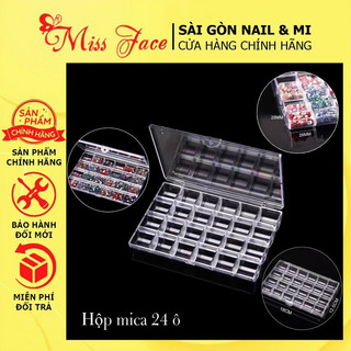 Set hộp mica 24ô - Hộp đựng phụ kiện, charm đá tiện lợi - Set hộp đựng phụ kiện, trang sức chuyên dụng