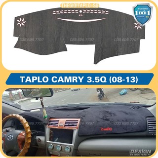 [Camry nhập mỹ đời 2007 đến 2012] Thảm taplo ô tô da cacbon,da vân gỗ,và tuyết nhung 3 lớp dày 1cm chống nắng cao cấp