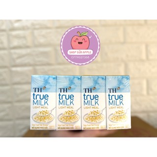 Lốc 4 hộp sữa Th true milk light meal 180ml