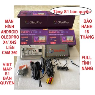 Màn hình android oledpro x4 / x4s 4gb-32gb kèm camera 360 độ toàn cảnh, ghi hình 4 mắt, ram 4gb siêu mượt, s1 bản quyền