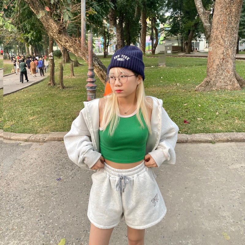 Quini.made - RIBBON SHORT- Quần Nỉ Short Đùi Thêu Nơ Chất Nỉ Cotton Lót Bông - by QUINI STORE