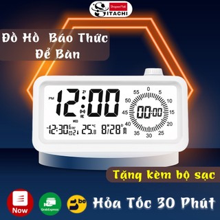 Đồng hồ đếm ngược SITACHI quản lý thời gian học tập làm việc tâm trung đa năng đo nhiệt độ độ ẩm