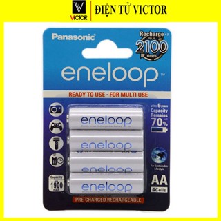 [4 pin AA] Combo 04 viên pin tiểu AA sạc lại Eneloop 1900mAh, có thể thay thế pin 1,5V