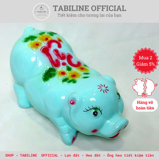 [Mua 90k tặng 1 heo] Heo đất ống tiết kiệm tiền dáng dài hoa bướm siêu cute đẹp LD23 -TABILINE