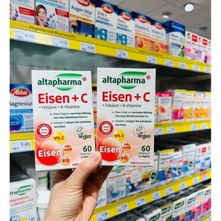 Viên uống bổ sung sắt Vitamin C Eisen Altapharma tăng hồng cầu, hỗ trợ tuần hoàn máu - Hộp 60Viên