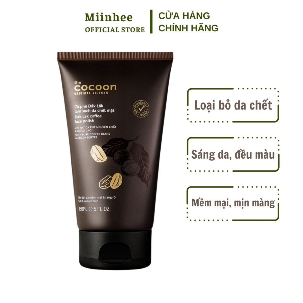 Tẩy da chết mặt cà phê Đắk Lắk Cocoon 150ml