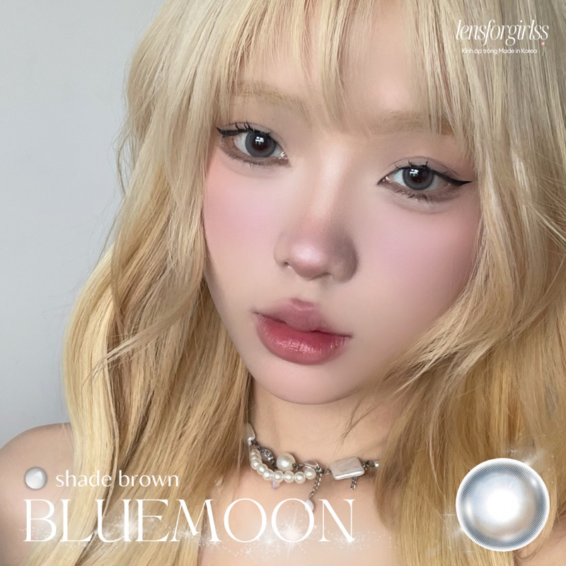Kính áp tròng sz GIÃN TRÒNG hiệu ứng ánh trăng BLUE MOON SHADE BROWN chính hãng HERA | Lens cận | LENSFORGIRLSS | BigBuy360 - bigbuy360.vn