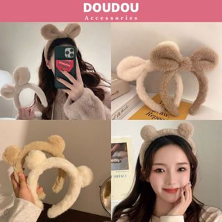 Băng đô cài tóc Doudou Bờm tóc nữ tai gấu Cài tai thỏ phong cách Hàn Quốc vintage thời trang FG035
