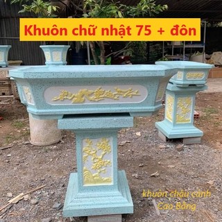 Khuôn đúc chậu cảnh chữ nhật 75 và chân đôn cao 55