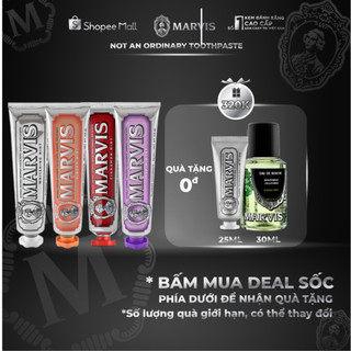Combo 4 Tuýp Kem Đánh Răng Marvis Whitening Mint, Ginger Mint, Cinnamon Mint & Jasmin Mint 85ML