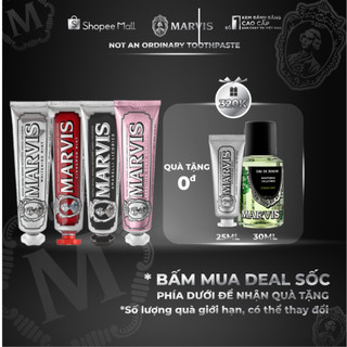 Combo 4 Tuýp Kem Đánh Răng Marvis Whitening Mint, Cinnamon Mint, Amarelli Licorice Mint & Sensitive Gums Fullsize