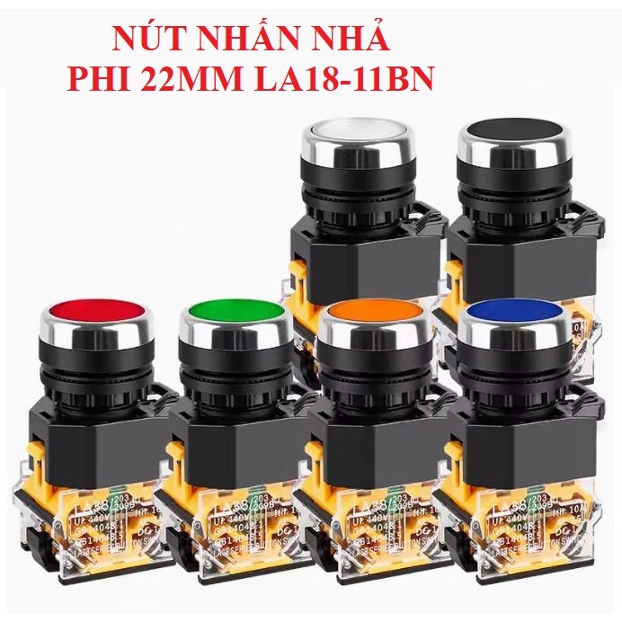 Nút Nhấn Nhả Không Đèn Phi 22 LA38