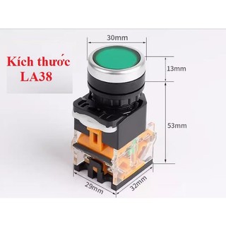 Nút Nhấn Nhả Không Đèn Phi 22 LA38