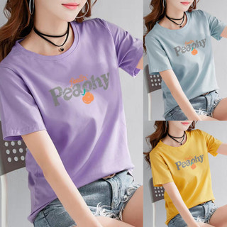 Áo thun phông nữ cộc tay chất cotton mặc mát mùa hè phom rộng bigsize 40-75kg in Peaohy