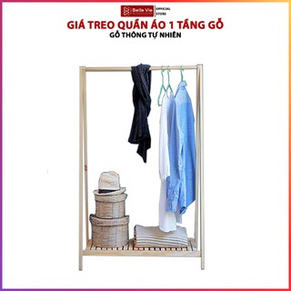 Kệ Treo Quần Áo Gỗ BELLEVIE Giá Treo Quân Áo Chữ A 1 Tầng Gỗ Thông Nhập Khẩu Nội Thất Hàn Quốc