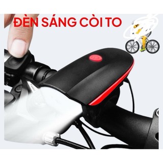 Đèn Xe Đạp Siêu Sáng 3 Chế Độ kèm Còi To Chân Sạc USB Tiện Lợi (lắp được cả xe điện)