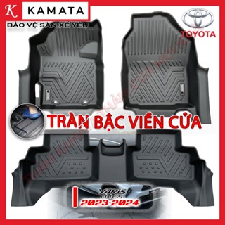 Thảm lót sàn ô tô Toyota Yaris cross 2023 -2025 khuôn đúc TPV tràn viền (1 bộ 3 tấm) KAMATA