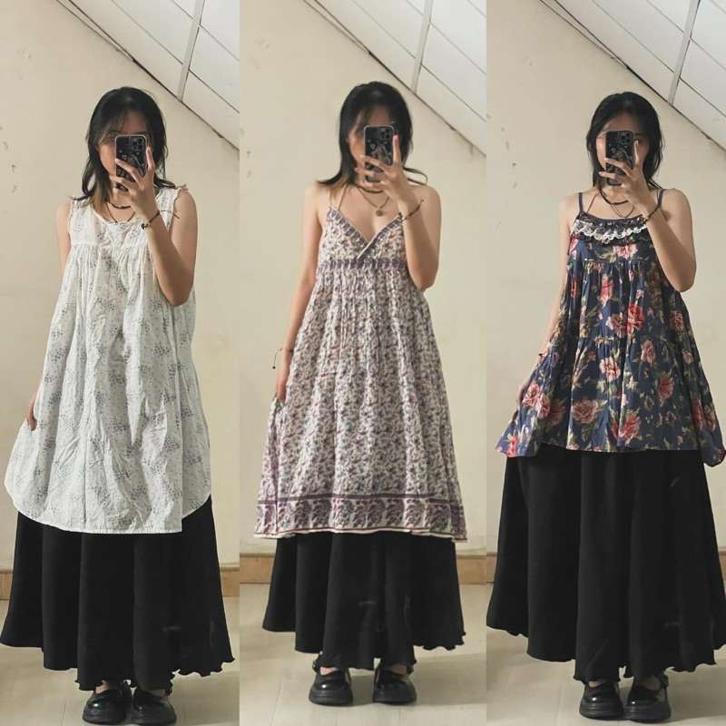 Đầm/Áo phong cách Mori/Vintage