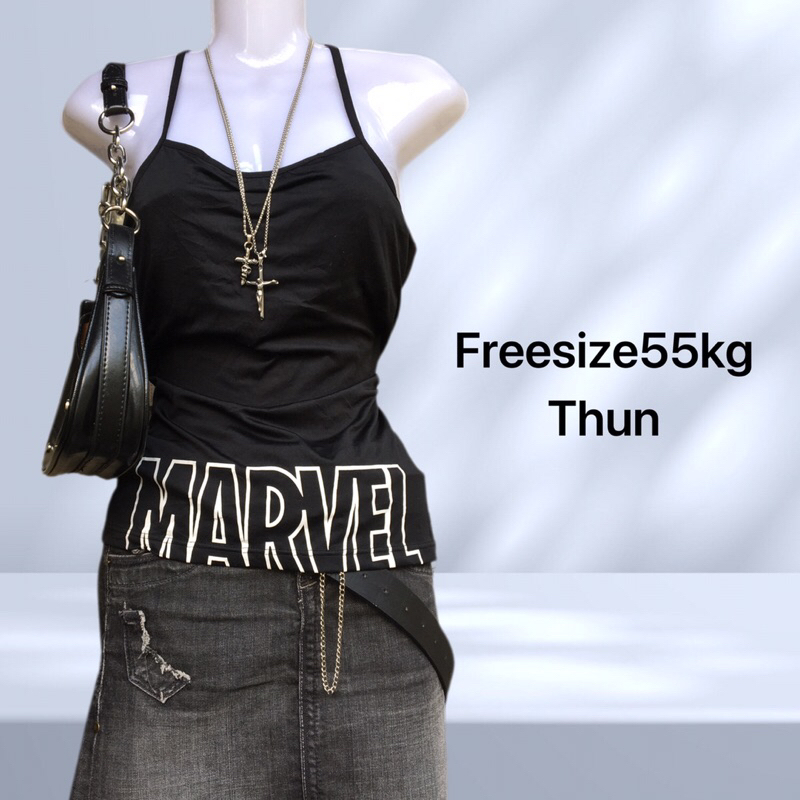 2hand Áo cami 3 lỗ, tanktop, croptop hai dây phong cách y2k dopimine gothic