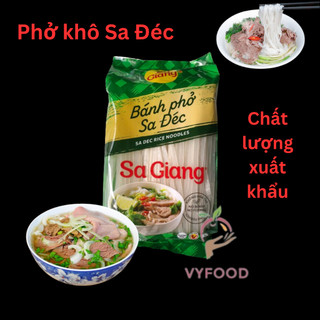 Bánh phở khô Sa Giang 400g, phở khô Sa Đéc chính gốc, ngon tiên thương hiệu phở Sa Giang