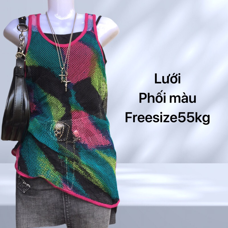 2hand Áo cami 3 lỗ, tanktop, croptop hai dây phong cách y2k dopimine gothic