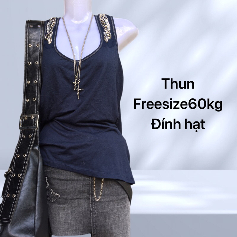 2hand Áo cami 3 lỗ, tanktop, croptop hai dây phong cách y2k dopimine gothic