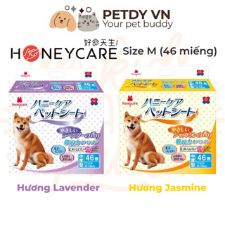 Tã lót vệ sinh cao cấp huấn luyện, lót chuồng cho chó mèo Honeycare Deluxe size M (túi 46 miếng)
