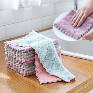 Combo 10 khăn lau đa năng 2 mặt siêu thấm nước, khăn lau bếp từ, khăn lau nhà bếp đa năng siêu thấm hút_200081