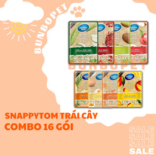   Combo 16 Gói  Pate Snappy Tom Topping Trái Cây Gói 70g Cho Mèo - Snappy Tom Trái Cây  Mix Đủ Vị  