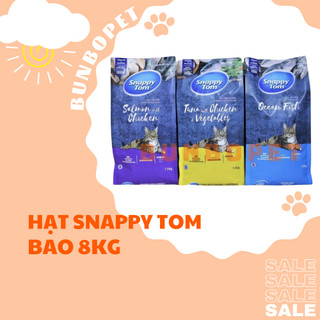 Thức ăn hạt snappy tom mix cá cơm thật bao xá 8kg - hạt cho mèo snappy tom 8kg