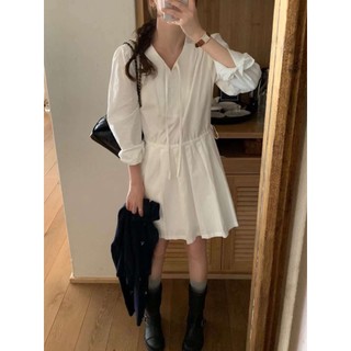 NUTCLOSET - Váy dài tay thắt eo 5251_V0119