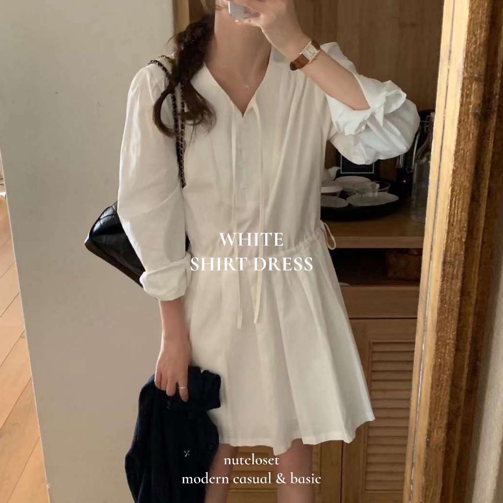 NUTCLOSET - Váy dài tay thắt eo 5251_V0119