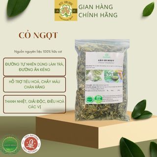 Cỏ ngọt khô gói 100g tốt cho người tiểu đường, lá cỏ ngọt pha trà, làm đường ăn kiêng- mtl organic