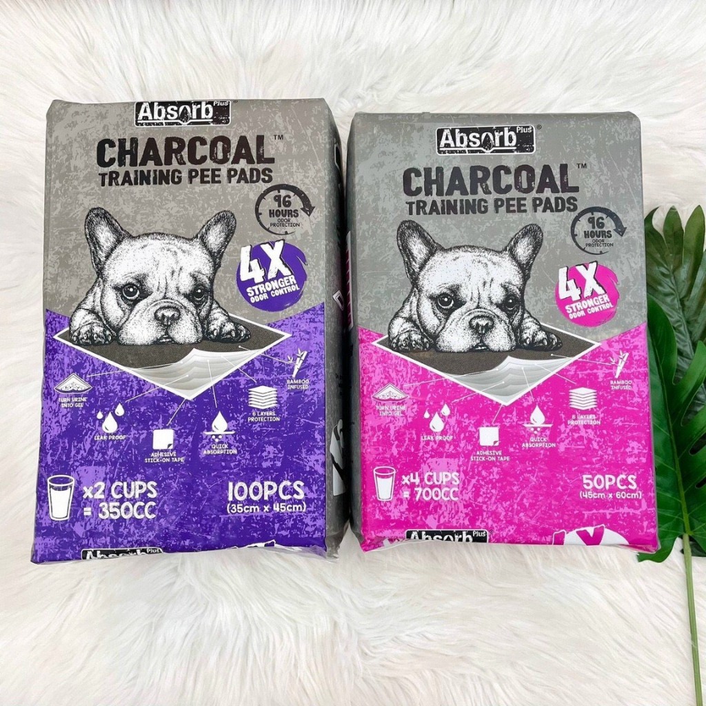 TẢ LÓT CHO CHÓ MÈO THAN HOẠT TÍNH ABSORB PLUS, TRAINING PEE PAD- NHẬP KHẨU TỪ USA