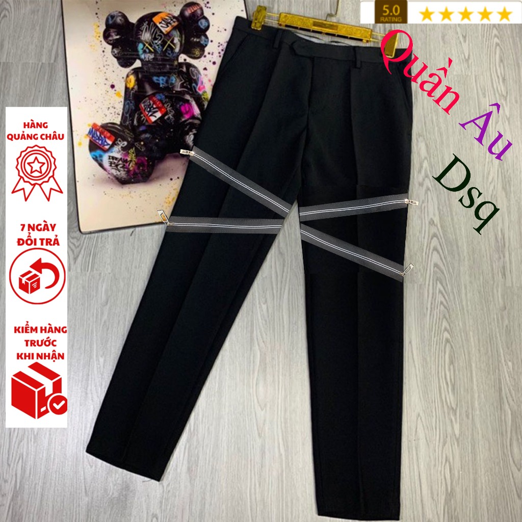 Quần âu nam 4 khóa đùi , quần dsp amiri  khóa chất vải cotton siêu đẹp may thêu 4 khóa đùi